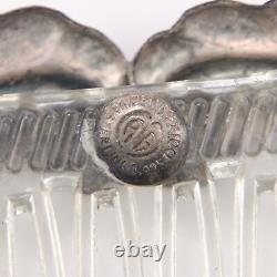 Vintage Sterling Silver Hair Comb Barrete Clip Pair