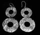 Vintage Sterling Silver Helen Chantler Large Double Circle Earrings 27159