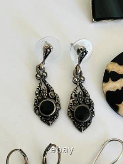 Vintage Sterling Silver Lot of 20 Pairs Dangle Stud Resale Earrings Jewelry