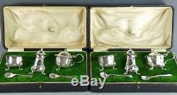 Vintage Sterling Silver Pair MAPPIN & WEBB Condiment Sets