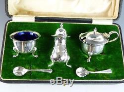 Vintage Sterling Silver Pair MAPPIN & WEBB Condiment Sets
