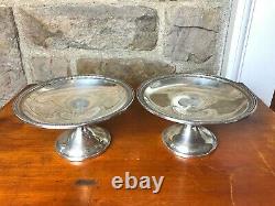 Vintage Sterling Silver Pair Of Watson Company Compotes