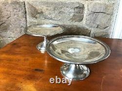 Vintage Sterling Silver Pair Of Watson Company Compotes