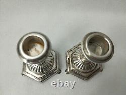 Vintage Sterling Silver Pair of Candle Stick Small Holders