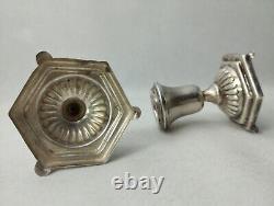 Vintage Sterling Silver Pair of Candle Stick Small Holders