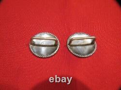 Vintage Sterling Silver Pair of VOGT Saddle Concho 1 1/4