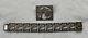 Vintage Sterling Silver Pin & Bracelet Set Of A Dancing Couple