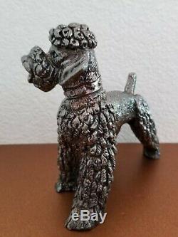 Vintage Sterling Silver Poodle Dog Figurines Pair