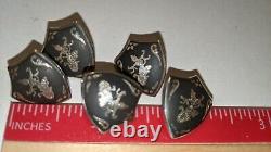 Vintage Sterling Silver Siam Dancer Lot Panel Bracelet, 4 Pair Earrings, & More