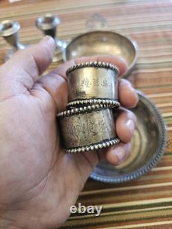 Vintage Sterling Silver & Silverplated Bowls & Candle Holders 230 Grams Scrap B4