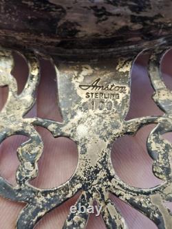 Vintage Sterling Silver & Silverplated Bowls & Candle Holders 230 Grams Scrap B4