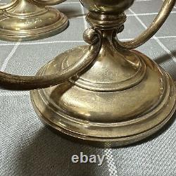 Vintage Sterling Silver Tiffany And Co Pair Of Candlesticks
