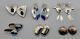 Vintage Sterling Southwestern / Native American Clip-on Earrings Lot Of 6 Pair