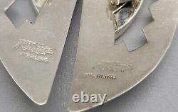 Vintage Sterling Southwestern / Native American Clip-On Earrings Lot Of 6 Pair