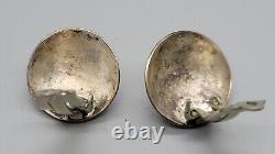Vintage Sterling Southwestern / Native American Clip-On Earrings Lot Of 6 Pair