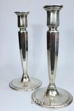 Vintage TIFFANY & Co Art Deco Sterling Silver Candlestick 9 PAIR 20423