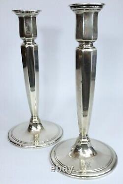 Vintage TIFFANY & Co Art Deco Sterling Silver Candlestick 9 PAIR 20423