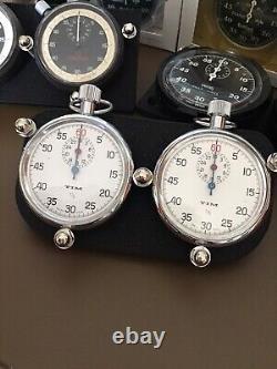 Vintage TIM Rally Stopwatch Rally Timer Dashboard Set Matching Pair