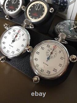 Vintage TIM Rally Stopwatch Rally Timer Dashboard Set Matching Pair