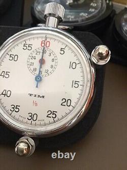 Vintage TIM Rally Stopwatch Rally Timer Dashboard Set Matching Pair