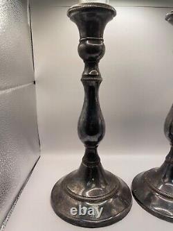 Vintage TOWLE STERLING SILVER Weighted Candle Sticks Pair holders BIG & RARE