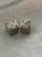 Vintage Taxco Mexico Old Pair Sterling Silver Dice Circa 1960's