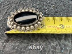 Vintage Taxco Sterling Lot Enamel Parrot Abalone Earrings Onyx Brooch Crown Mark