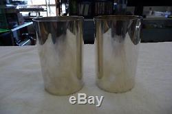 Vintage Tiffany & Co Sterling Silver Makers Mint Julep Cups Tumbler Pair