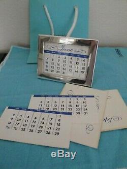 Vintage Tiffany&co Sterling Silver Pair Of Perpetual Calendars / Picture Frames