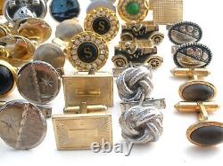 Vintage To Modern Cufflinks Lot of 30 Pairs Krementz Swank Silver Gold Tone 925