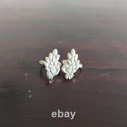 Vintage Toe Ring Silver Jewelry Pair Tribal Lady Collectible Peacock Design