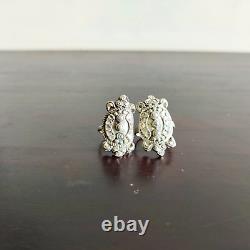 Vintage Toe Ring Silver Jewelry Pair Tribal Lady Collectible Tortoise Design