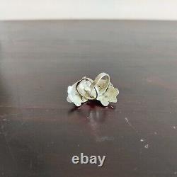 Vintage Toe Ring Silver Jewelry Pair Tribal Lady Collectible Tortoise Design