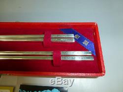 Vintage Top Grade Japanese Sterling Silver Chopsticks Pair In Case (Watch Video)