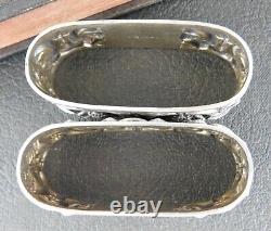 Vintage Topazio Portugal 850 Silver Pair of Ornate Oval Napkin Rings