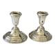 Vintage Towel Sterling Silver Pair Weighted Reinforced Candle Holders 4.75 #40