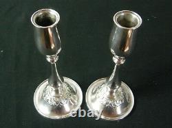 Vintage Towle Old Master 7 Weighted Sterling Silver Candlestick Pair 231