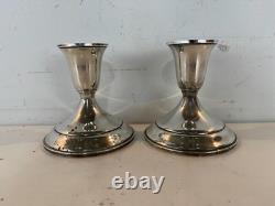 Vintage Towle Sterling Pair of Weighted Candle Holders #512