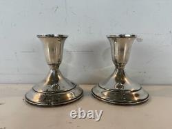 Vintage Towle Sterling Pair of Weighted Candle Holders #512