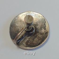 Vintage Victor Coochwytewa Hopi Indian Sterling Silver Screwback Earrings