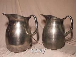 Vintage Vollrath stainless steel 1 gallon pitcher pair