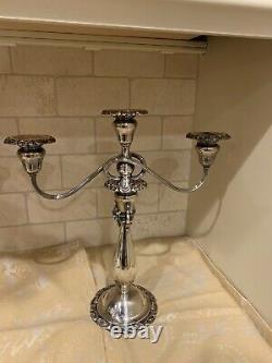 Vintage Wallace Brand BAROQUE Pair of Silver Plated Candelabras