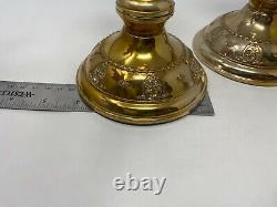 Vintage Wallace Sterling Silver Weighted Candlesticks Pair