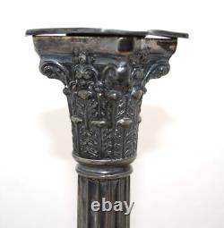 Vintage Wilcox Silverplate Co. Corinthian Column Candlestick Pair 10.75 High