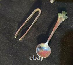 Vintage William Adams Silverplate Condiment S & P Set Master Salts & Sterling