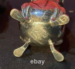 Vintage William Adams Silverplate Condiment S & P Set Master Salts & Sterling