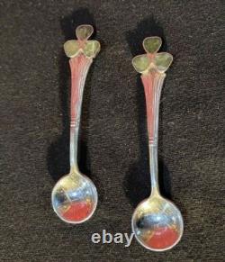 Vintage William Adams Silverplate Condiment S & P Set Master Salts & Sterling