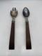 Vintage William Spratling Sterling Silver Spoon & Fork Pair Of Servers 12.5