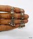 Vintage Antique Tribal Silver Earrings Handmade Silver Ornaments Silver Jewelry