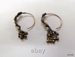 Vintage antique tribal silver earrings handmade silver ornaments silver jewelry